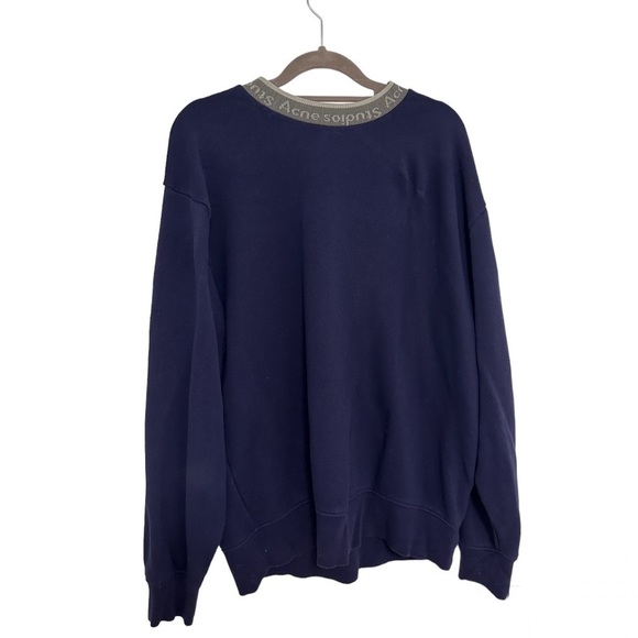 Acne Studios Men’s Sweater w/ Jacquard Knit Collar Logo (Small) - Picture 1 of 3